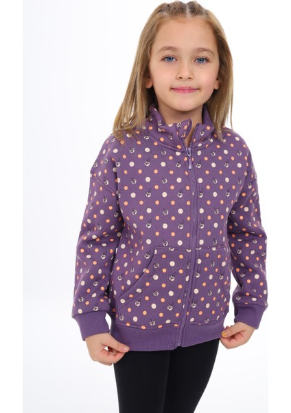 Kız Çocuk Baskılı Hırka