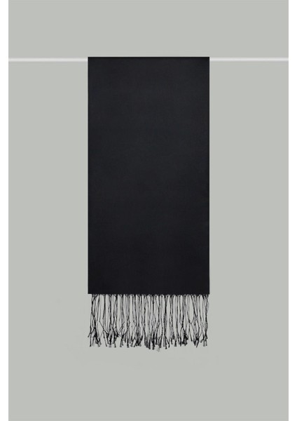 Kroren Düz Renk Ipeksi Şal 4026-SIYAH