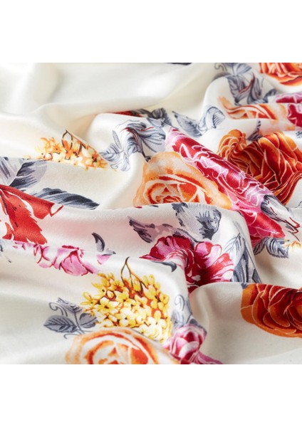 Ipekevi Irem Bağı Desenli Ipek Şal-Beyaz modelleri