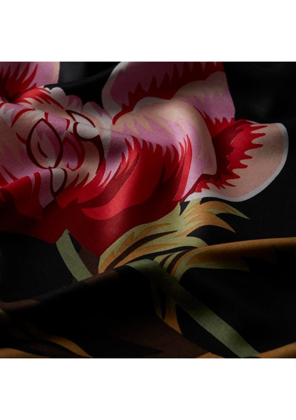 Ipekevi Amaryllis Desenli Ipek Şal 08023-SIYAH fiyatları