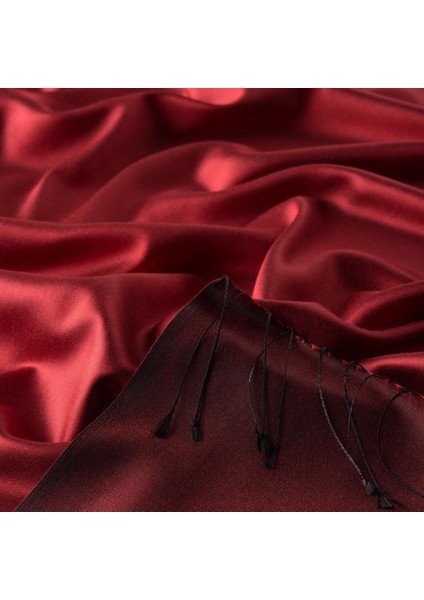 Ipekevi Çift Taraflı Düz Renk Ipek Şal 00927-OSMANLI Kırmızısı fiyatları