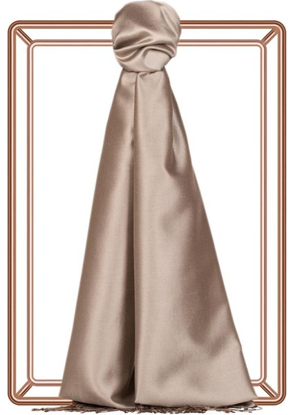 Ipekevi Çift Taraflı Düz Renk Ipek Şal 00927-TAŞ