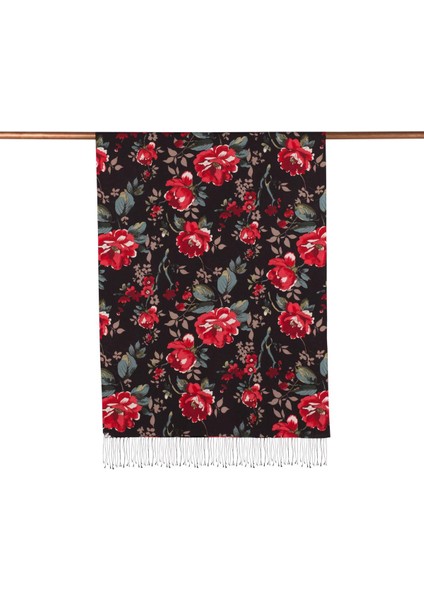 Ipekevi Asma Gül Desenli Ipek Şal 07166-SIYAH fiyatları