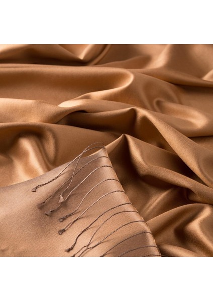 Ipekevi Çift Taraflı Düz Renk Ipek Şal 00927-BAL Köpüğü fiyatları