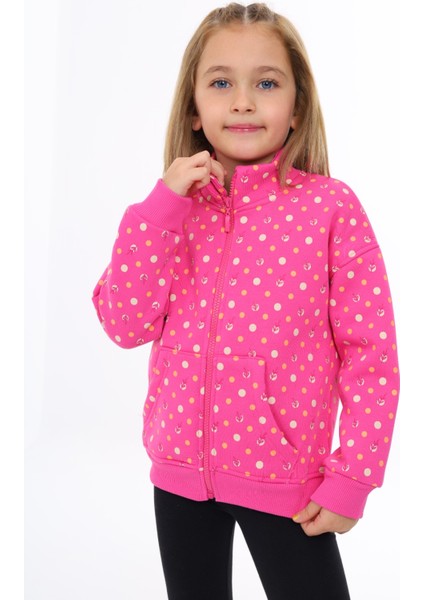 Kız Çocuk Baskılı Hırka