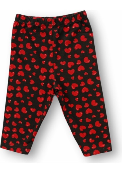 3-6 6-9 9-12 12-18 Ay Kalp Baskılı Uzun Kollu Sweatli 2li Kız Bebek Takımı modelleri