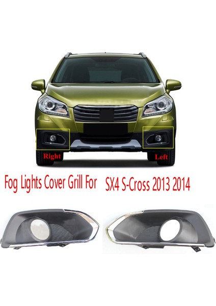 Sol Sis Farları Kapağı Izgara Çerçevesi Hava Kanalı Sis Lambası Kaputunu Çevreler Suzuki Sx4 S-Cross 2013 2014 (Yurt Dışından) fiyatları