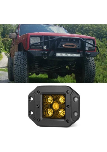 25W LED Off-Road Çalışma Işığı Su Geçirmez Sürüş Işığı Kare Sis Lambası Sarı Işık Araba Kamyon Atv Römork Motosiklet Için (Yurt Dışından) fiyatları