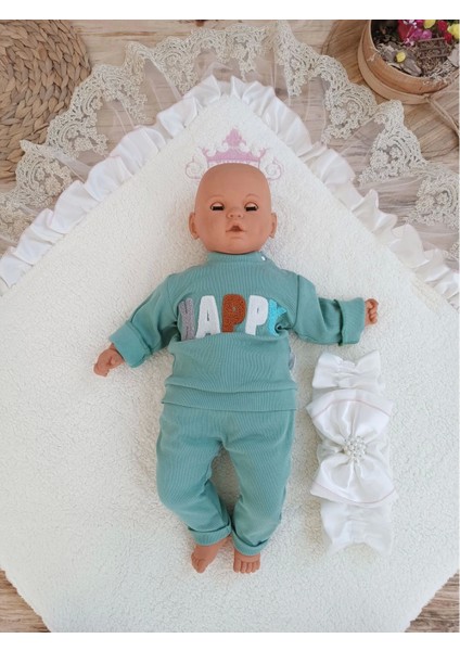 Yenidoğan Wool Yün Kumaş Taç Nakışlı Güpür Duvaklı Fiyonk Prizma Taş Unisex Kundak Bebek Battaniyesi fırsatları