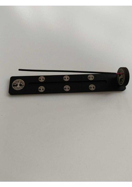 3 Adet Hayat Ağacı Işareti Detaylı Ahşap Mdf Tütsülük – 24 cm | Meditasyon ve Yoga Uyumlu