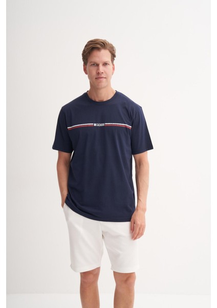 4135 Erkek Bisiklet Yaka T-Shirt