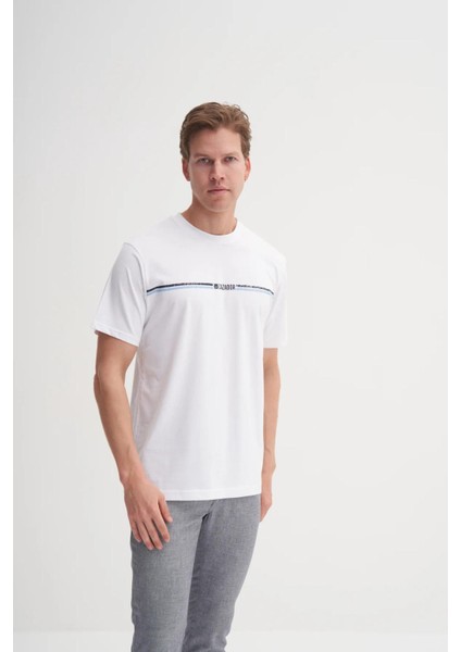 4135 Erkek Bisiklet Yaka T-Shirt