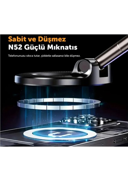 360 Derece Dönebilen Vakumlu Magsafe Özellikli Telefon Tutucu modelleri