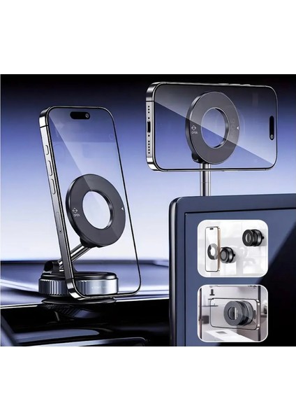 360 Derece Dönebilen Vakumlu Magsafe Özellikli Telefon Tutucu indirimleri
