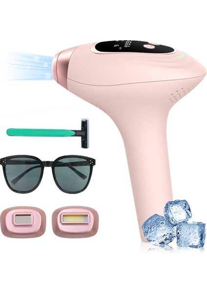 Ipl Buz Başlıklı Lazer Epilasyon 9 Modlu Epilasyon Cihazı Skin Collagen Azaltıcı Acısız