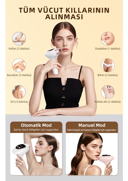 Ipl Buz Başlıklı Lazer Epilasyon 9 Modlu Epilasyon Cihazı Skin Collagen Azaltıcı Acısız fırsatları