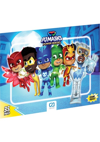 Pjmasks : Pijamaskeliler Lisanslı 35 Parça Çerçeveli 34X24CM Çocuk Puzzle Yapboz Yeni Serisi