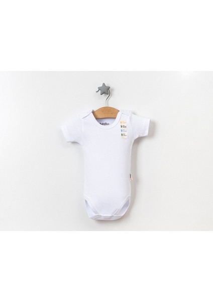 Miakids Bebek Yarım Kol Düz Renk Badi