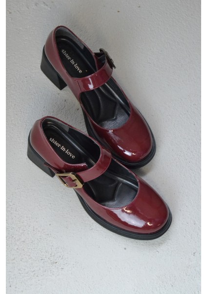 Karina Topuklu Parlak Rugan Loafer