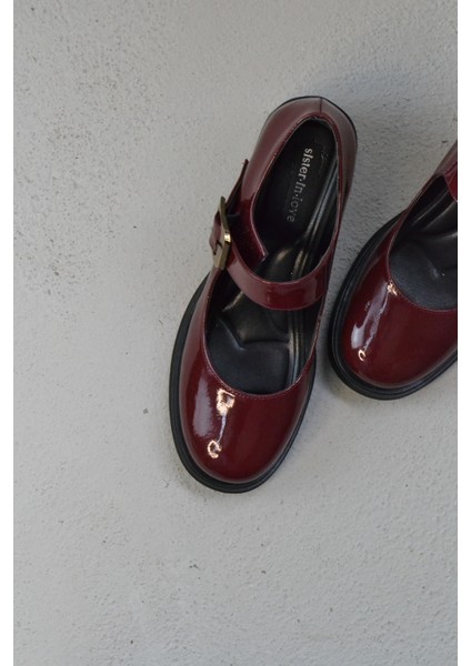 Karina Topuklu Parlak Rugan Loafer modelleri