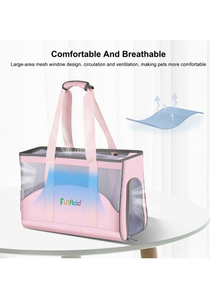 Funadd FA1002 Naylon Kumaş Pet Kedi Taşıma Çantası Küçük Köpek Için Tote Çanta-Pembe (Yurt Dışından) modelleri