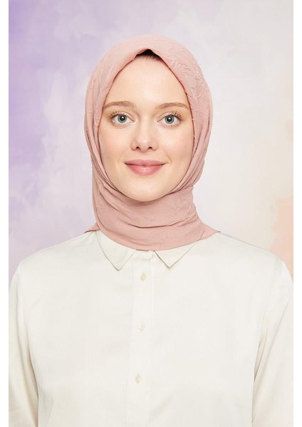 Gül Kurusu Kraş Şifon Eşarp
