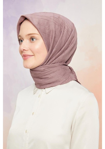 Koyu Leylak Kraş Şifon Eşarp