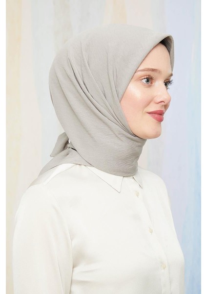 Koyu Taş Pamuk Cazz Kare Eşarp