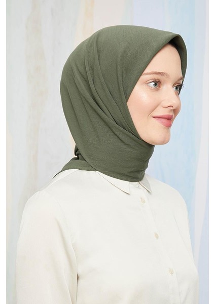 Haki Pamuk Cazz Kare Eşarp