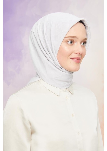 Gümüş Kraş Şifon Eşarp