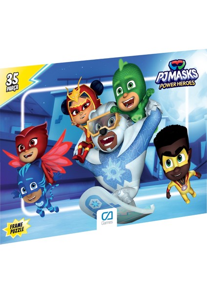 Pjmasks : Pijamaskeliler Lisanslı 35 Parça Çerçeveli 34X24CM Çocuk Puzzle Yapboz Yeni Serisi