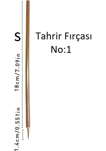 Tahrir Fırçası Kurt Kılı No:1, Çini, Seramik, Tezhip, Minyatür, Boyama, Hobi Işleri-1 Adet