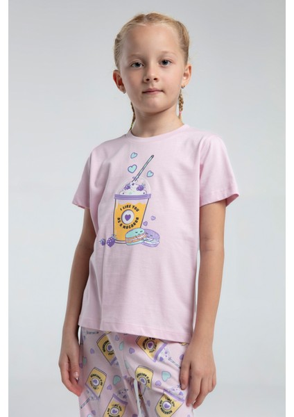 Kız Çocuk Komple Baskılı Pijama Takım