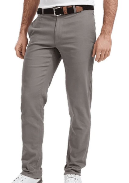 Dar Kesim Chino Performans Golf Pantolonu Mid Gri 90388