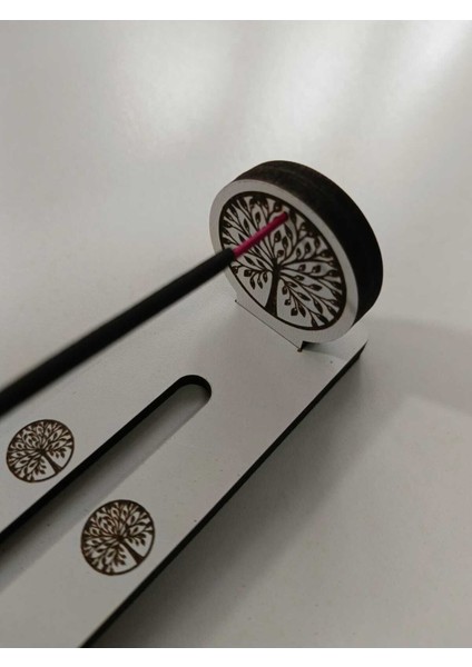 3 Adet Yaşam Ağacı Motifli Ahşap Mdf Tütsülük – 24 cm | Dekoratif ve Spiritüel Tasarım