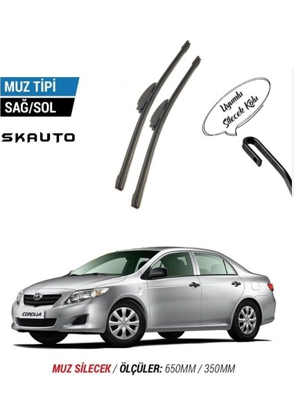 Toyota Corolla Ön Cam Muz Silecek Takımı (2007-2013)