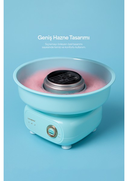 Paslanmaz Çelik 500W Pamuk Şeker Makinesi Lumabella LB-57014