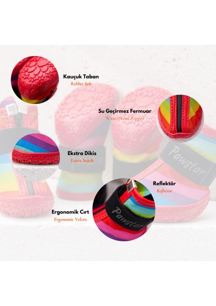 Peru Desenli Köpek Ayakkabısı-Köpek Patiği modelleri