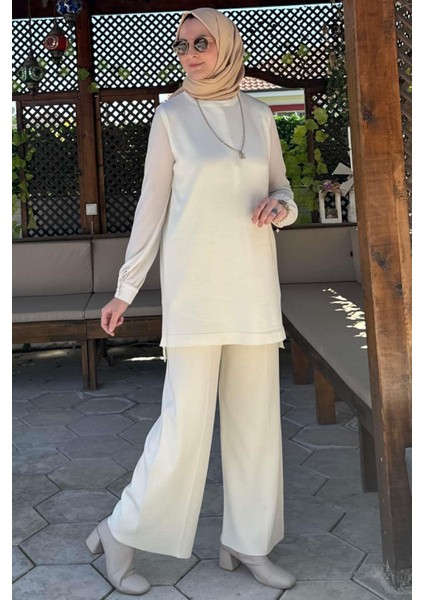 Pantolonlu Iç Takım Ekru