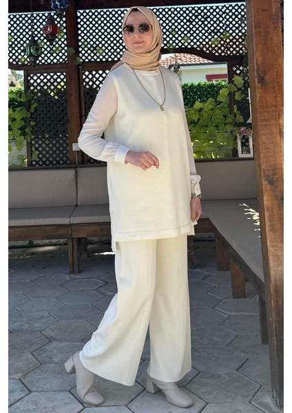 Pantolonlu Iç Takım Ekru