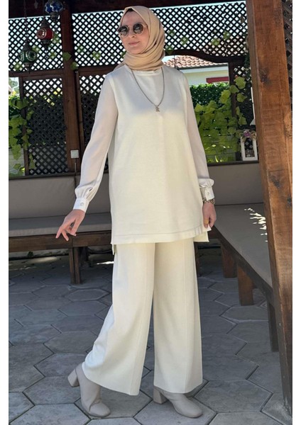 Pantolonlu Iç Takım Ekru