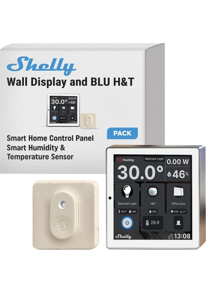 Wall Display & Blu H&t Beyaz Merkezi Kontrol Panel Seti