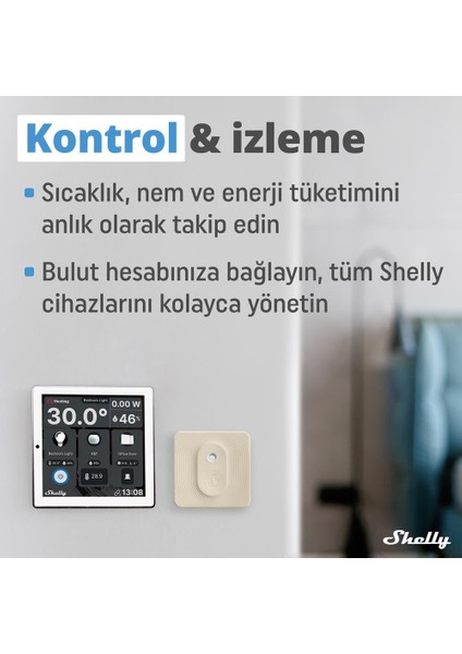 Wall Display & Blu H&t Beyaz Merkezi Kontrol Panel Seti