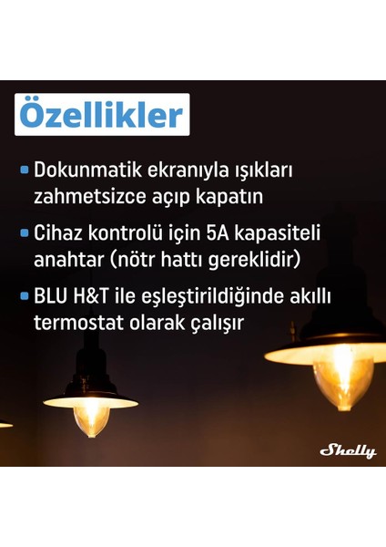 Wall Display & Blu H&t Beyaz Merkezi Kontrol Panel Seti