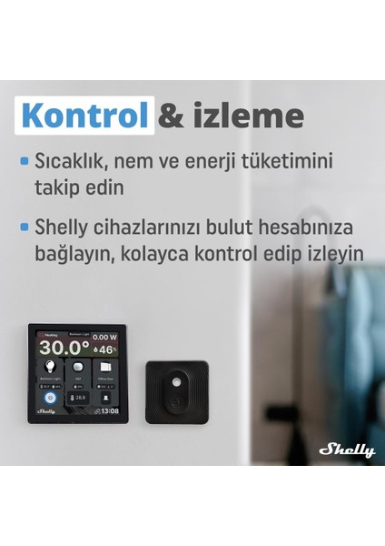 Wall Display & Blu H&t Siyah Merkezi Kontrol Panel Seti