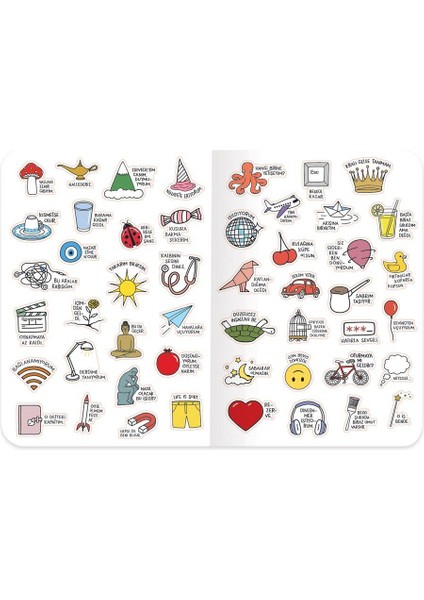 Kareli Tel Dikişli Stickerli Defter 18,5 x 26 cm - O Iş Ben De fiyatları