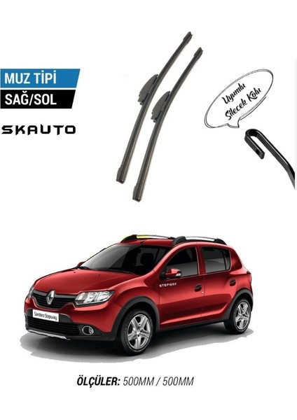 Dacia Sandero Ön Cam Muz Silecek Takımı (2008-2014)