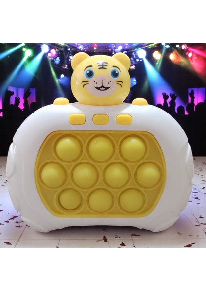 Vıp Yüksek Kalite Sarı Kaplan Popit Yeni Nesil Popit Oyuncak Kaplan Popit Sesli Renkli Işıklı Popit