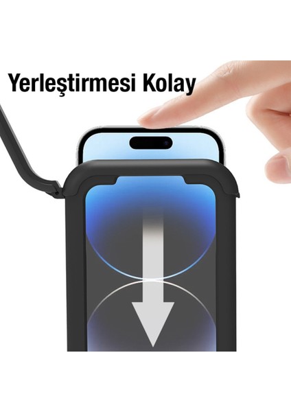 Motosiklet Bisiklet Için Su Geçirmez Ayna Bağlantılı Telefon Tutucu (Siyah)