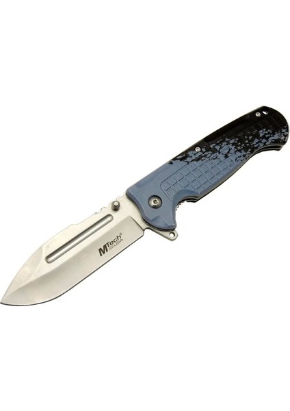4281 Mavi Kamp Çakı 21cm - Yarı Otomatik Kemerlikli Oluklu - Etc2984-7142